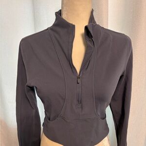 90 Degree By Reflex Charcoal Zip-Up Sweatshirt